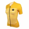 LeBram Ventoux Women's Short Sleeve Jersey Yellow Fitted