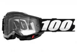 100% ACCURI 2 Enduro MTB Goggle | Black | Clear Lenses