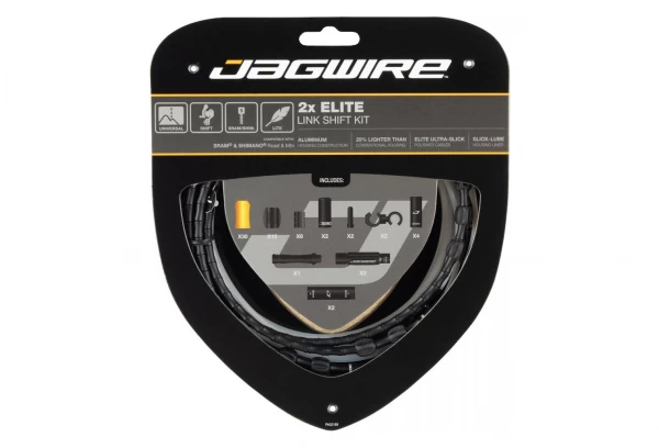Jagwire Kabels & Jackets Kit 2x Elite Link Shift Kit Zwart 1 Jagwire Kabels & Jackets Kit 2x Elite Link Shift Kit Zwart