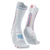 Paar Compressport Pro Racing Socks V4.0 Bike White / Orange