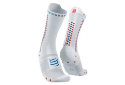 Paar Compressport Pro Racing Socks V4.0 Bike White / Orange