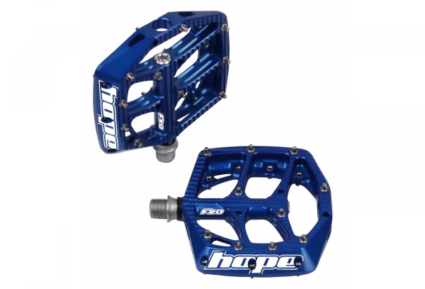 Hope F20 Flat Pedalen Blauw 1 Hope F20 Flat Pedalen Blauw