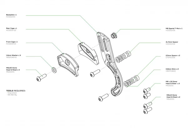 Hope Shorty ISCG05 Kettinggeleider (28-36) Blauw 4 Hope Shorty ISCG05 Kettinggeleider (28-36) Blauw - Afbeelding 4